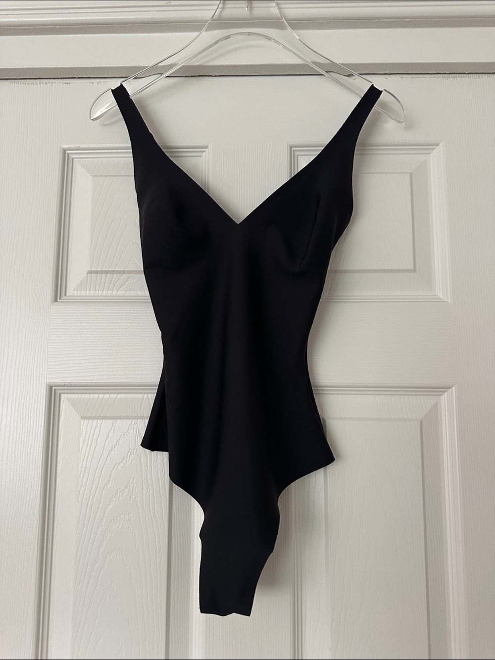 SKIMS Black V-Neck  Bodysuit